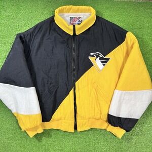 Vintage Pittsburgh Penguins Jacket XL 90s Robo Penguin Puffer 80s Swinger NHL